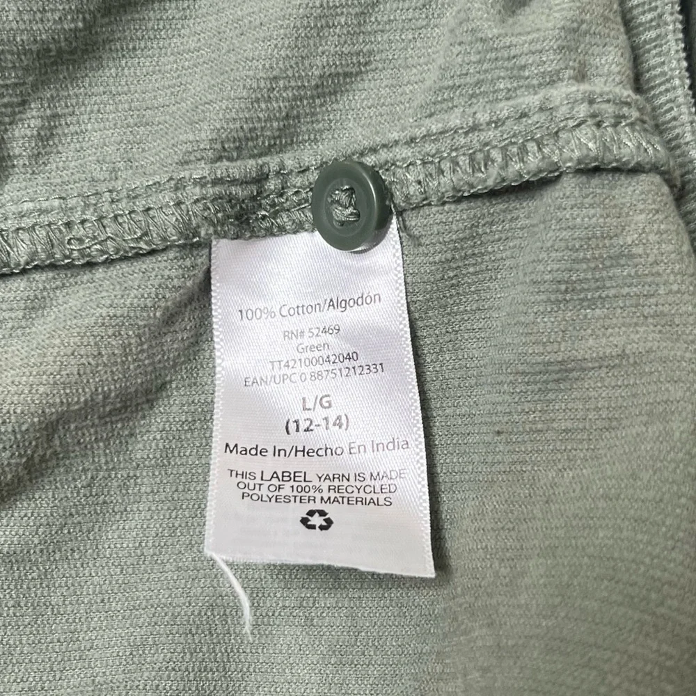 Time and Tru Women's Short Sea Turtle Green Tiered Dress - Picture 6 of 7